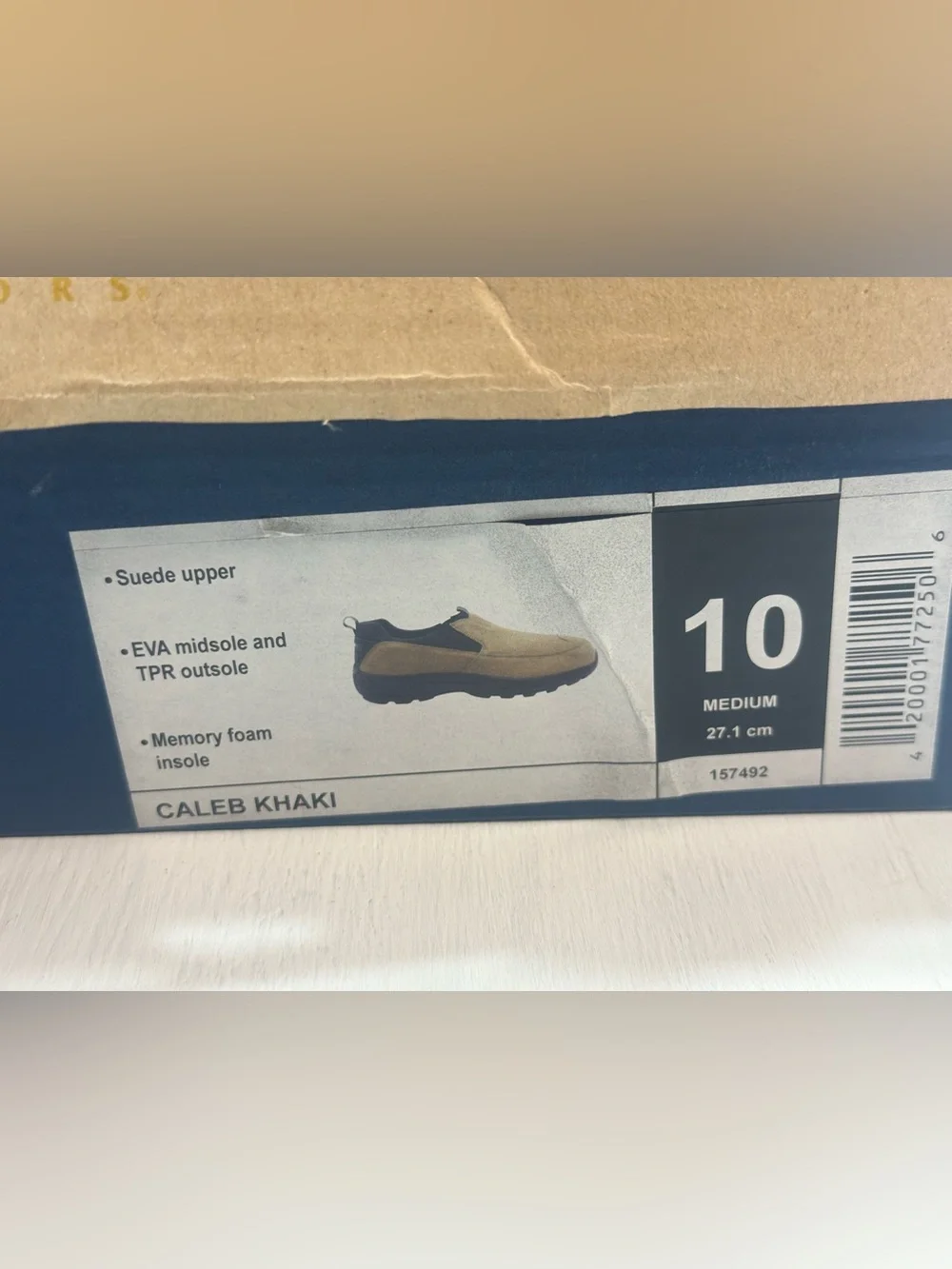 Magellan Outdoors Caleb Slip On Shoes Men’s 10 Khaki Suede Leather Memory Foam